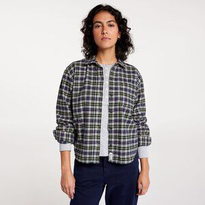 NEW Alpine Design Women's Flannel, Large, Navy/Cream Timberline Pld MSRP $48